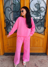Extra Credit Fleece Long Sleeve Two Piece Set