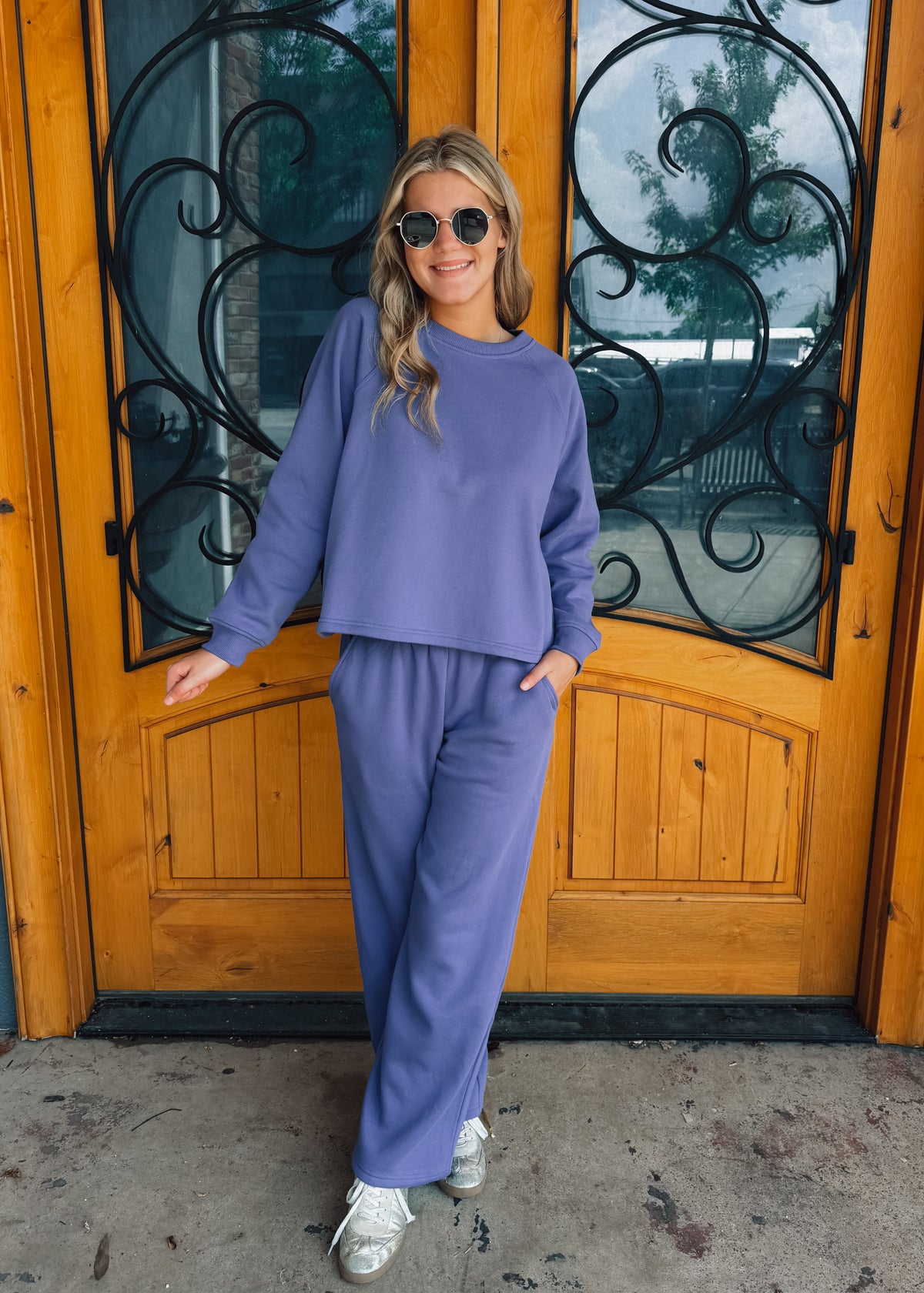 Extra Credit Fleece Long Sleeve Two Piece Set