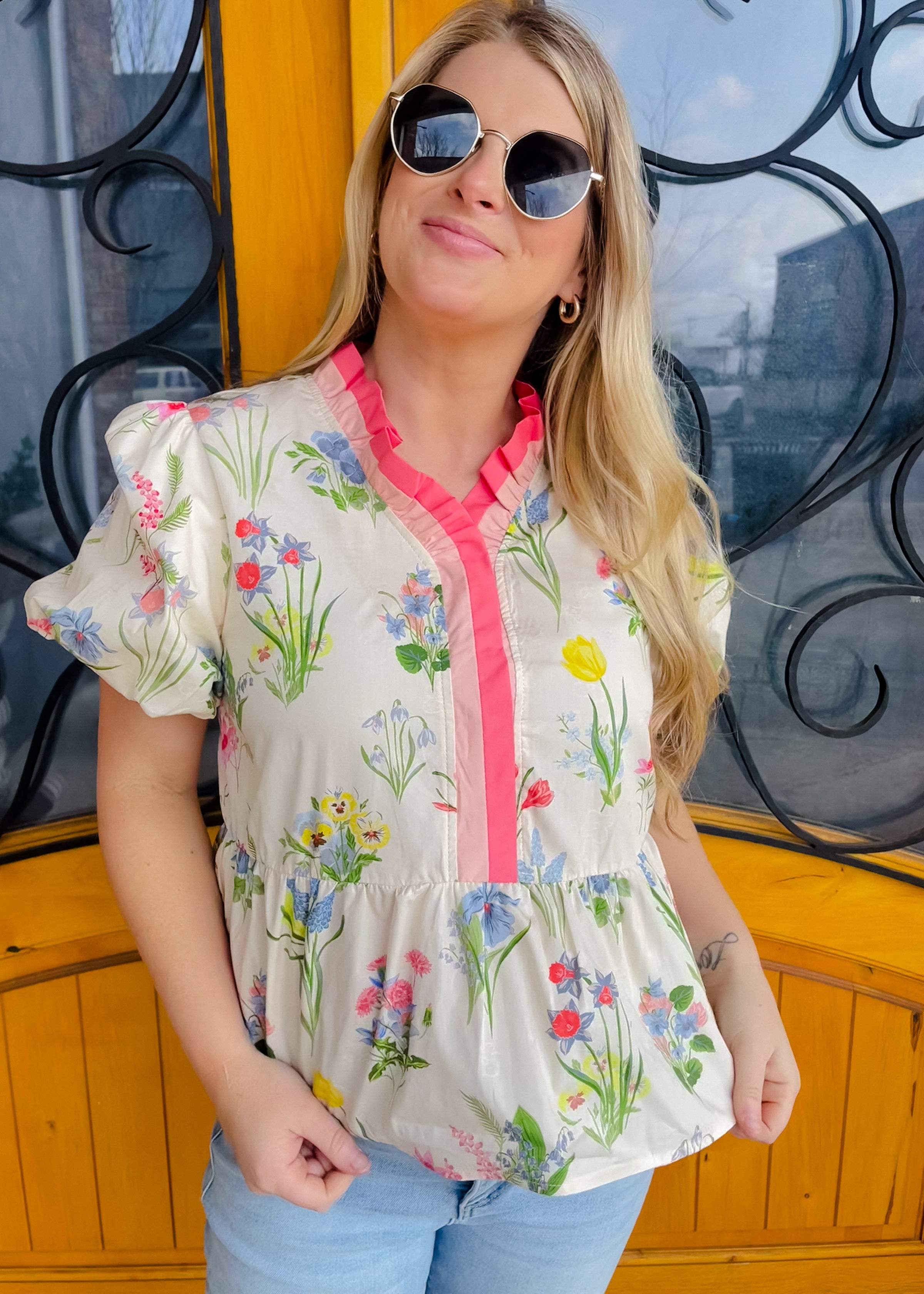 Let's Catch Up Peplum Top