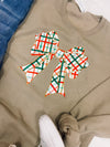 Plaid Christmas Bow Sweatshirt (S-2XL)