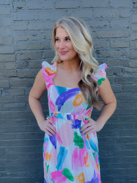 Watercolor Masterpiece Midi Dress