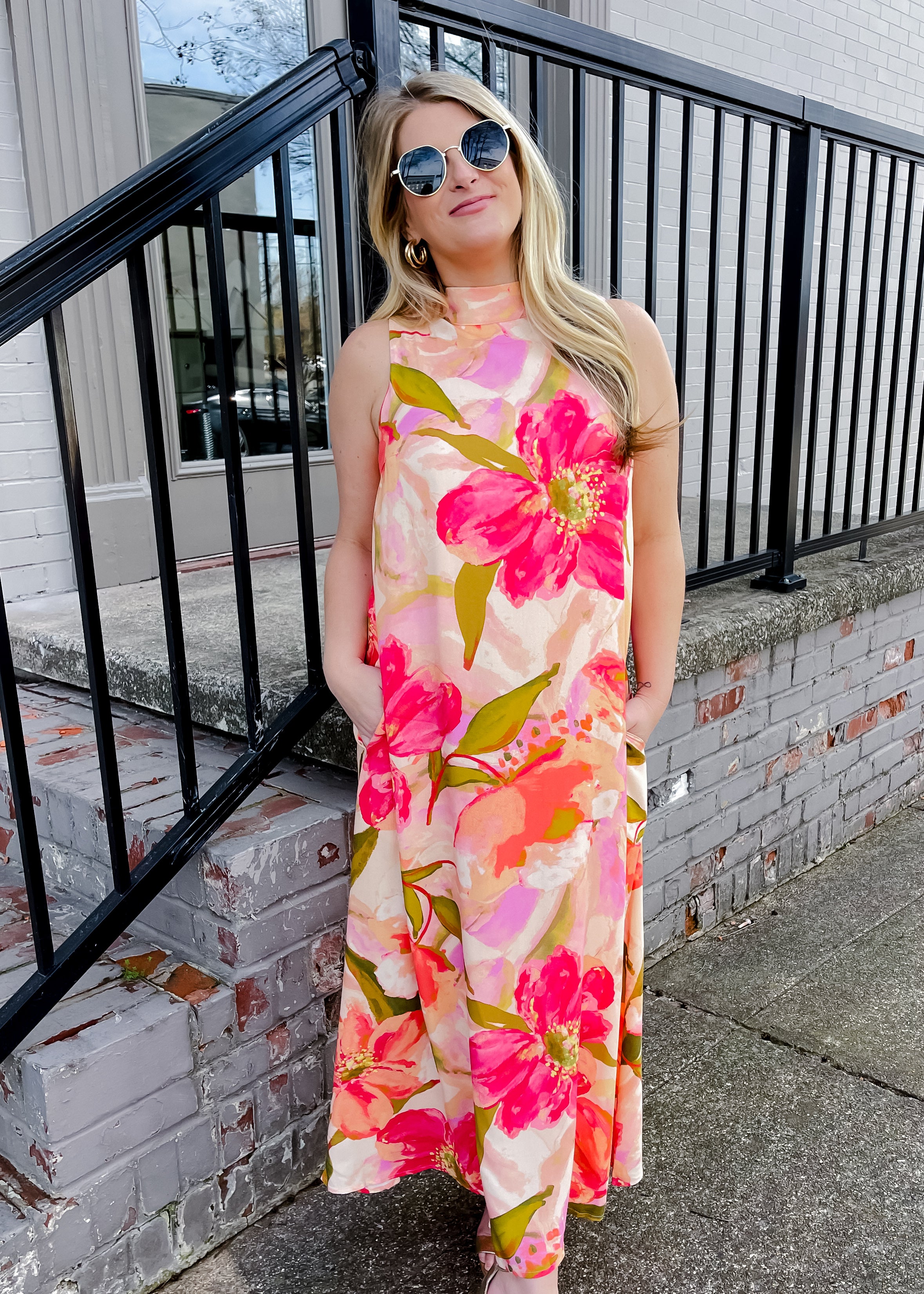 What Can I Say Floral Maxi Dress