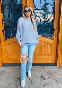 Run The Show Turtle Neck Fleece Sweater