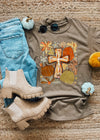 Boho Fall Floral Cross Graphic Tee (S-2XL)