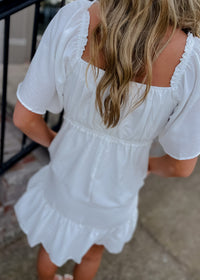 Made for Lovely Days Smocked Mini Dress- White