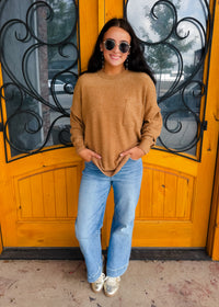 Finally My Time Oversized Fleece Pocket Sweater