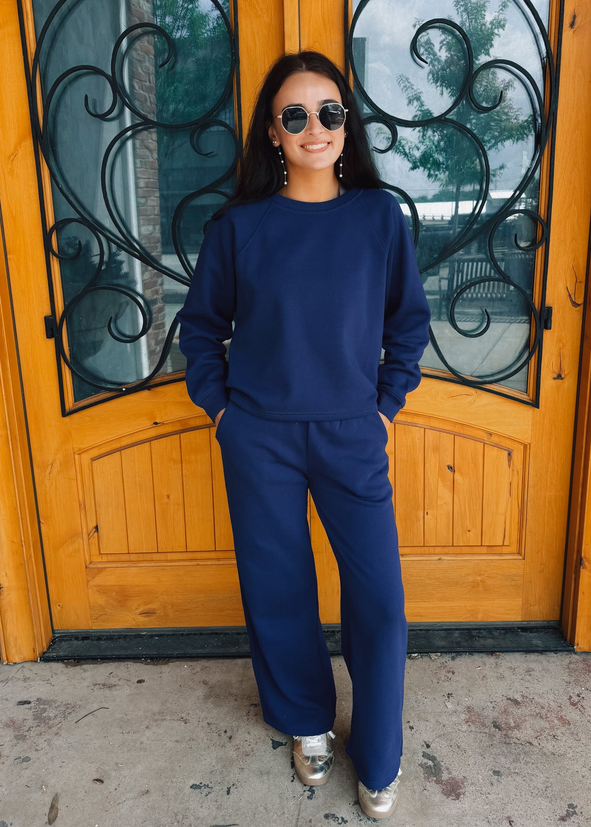Extra Credit Fleece Long Sleeve Two Piece Set