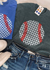 Checkered Baseball Graphic Tee (S-2XL)