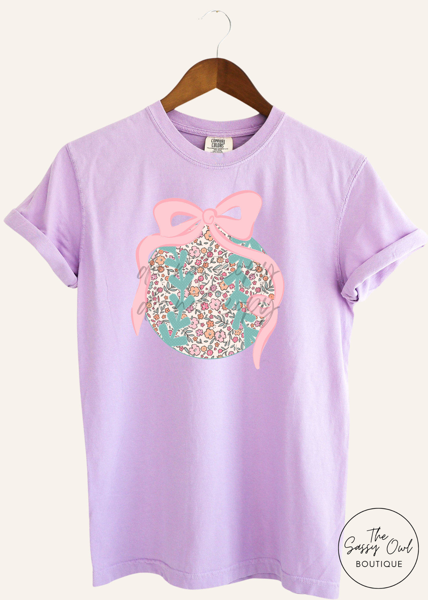 Chic Floral Ball Graphic Tee (S-2XL)