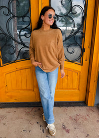 Finally My Time Oversized Fleece Pocket Sweater