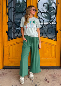 Sweet On You Green Linen Pants