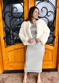 Shimmering Nights Sequin Midi Skirt