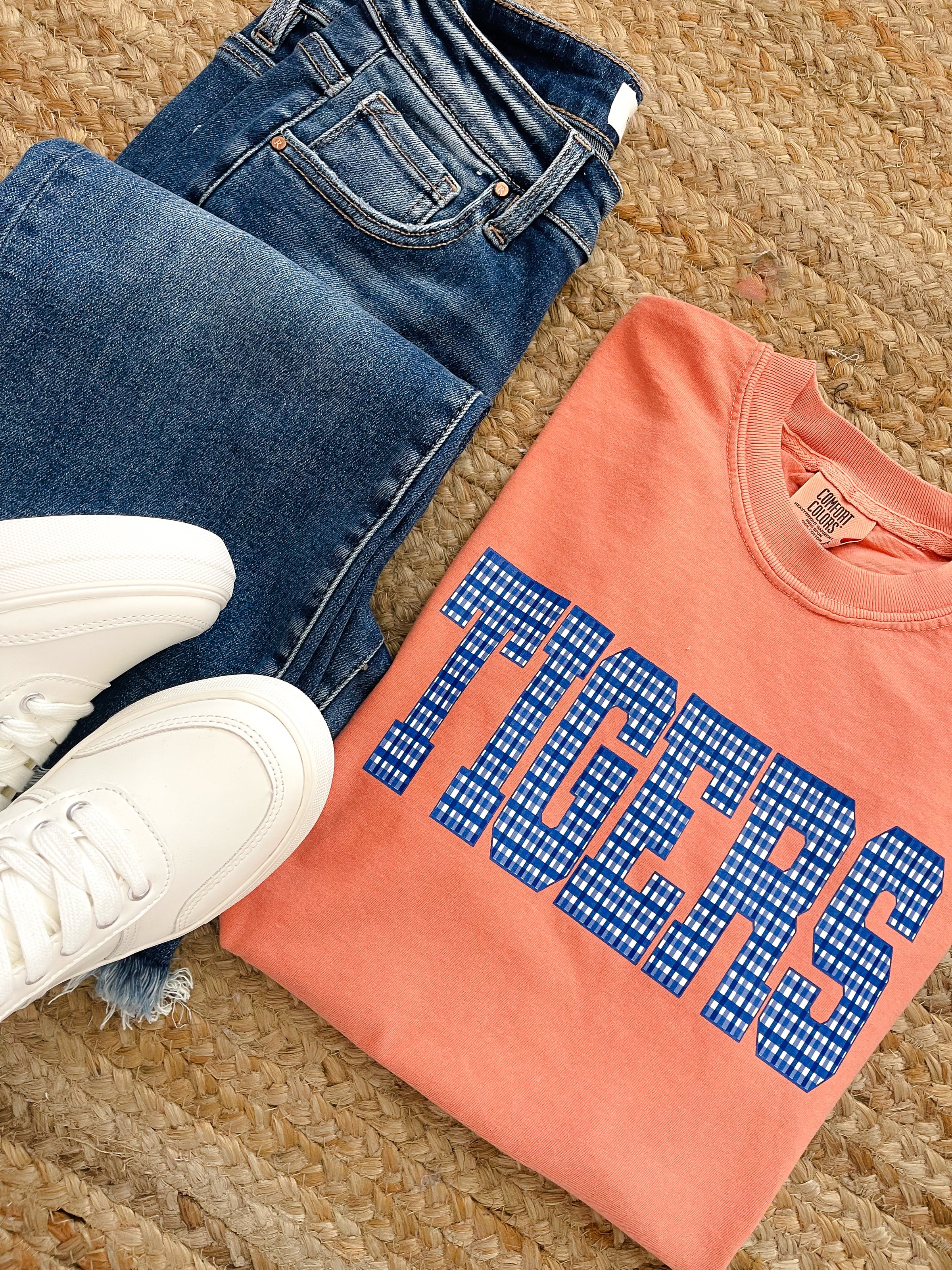 Tigers Gingham Graphic Tee (S-2XL)