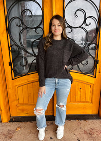 That's My Call Oversized Fleece Pocket Sweater