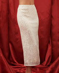 Shimmering Nights Sequin Midi Skirt