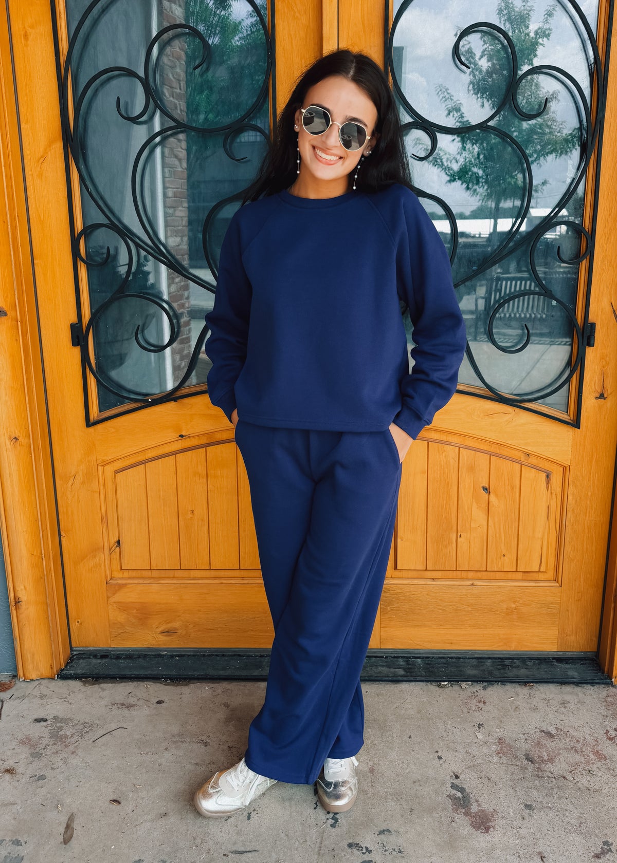Extra Credit Fleece Long Sleeve Two Piece Set