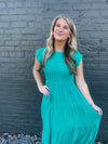 Flirt For Fun Jade Smocked Midi Dress (S-3XL)