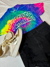 Teacher Varsity Tie Dye Graphic Tee (S-XL)