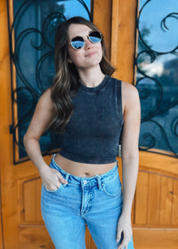 The Bottom Line Ribbed Padded Crop Top