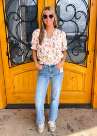 Blushing Meadow Smock Top