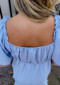 Made for Lovely Days Smocked Mini Dress- Powder Blue