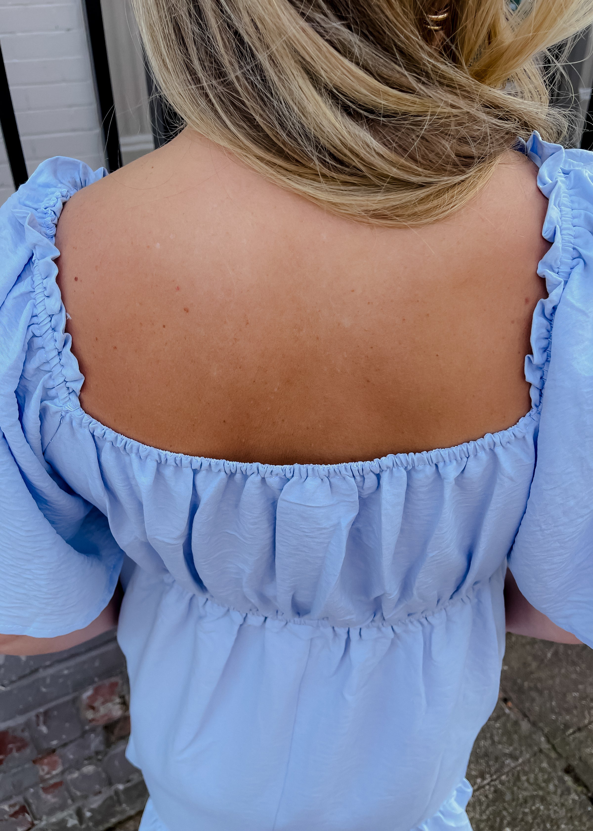 Made for Lovely Days Smocked Mini Dress- Powder Blue