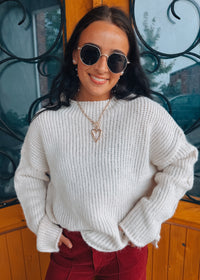 Stay With Me Mock Neck Knit Sweater