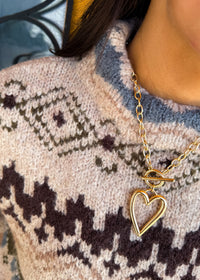 Winter Fair Mock Neck Knit Sweater
