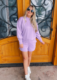 Just Let me Adore You Scuba Pullover & Short Set