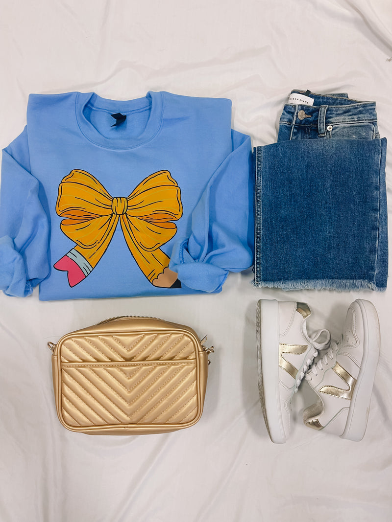 Bow Pencil Sweatshirt (S-2XL)