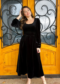 New Traditions Velvet Midi Dress