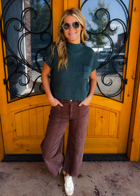 Read Between The Lines Knit Pocket Sweater Top