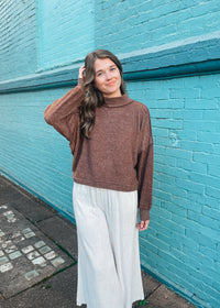 Set The Tone Turtle Neck Fleece Sweater