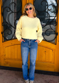 Legendary Lovers Fuzzy Knit Sweater - Yellow