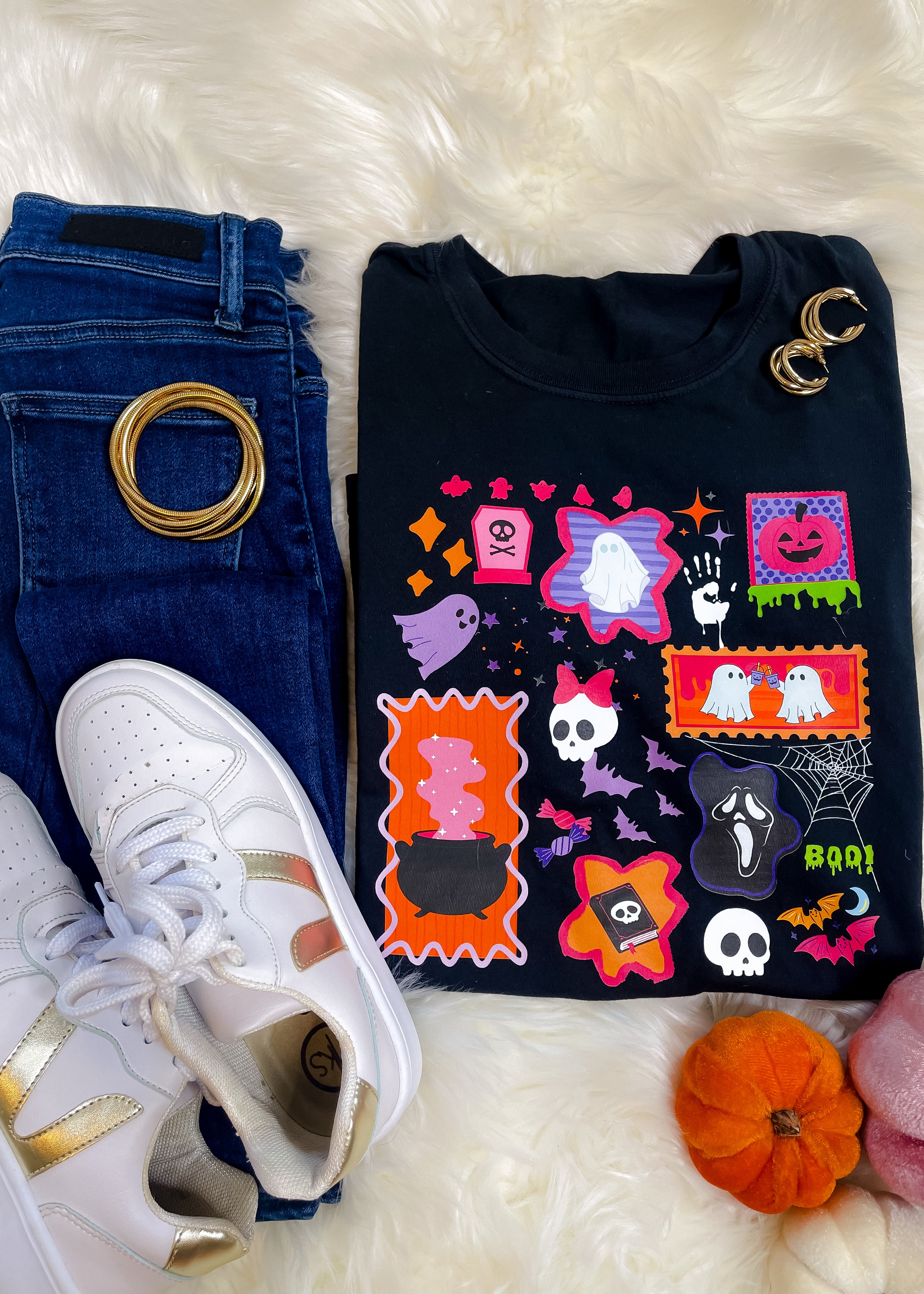 Preppy Halloween Collage Graphic Tee (S-2XL)