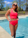 Kissed By The Sun Bikini Swimsuit - Neon Coral (S-XL)