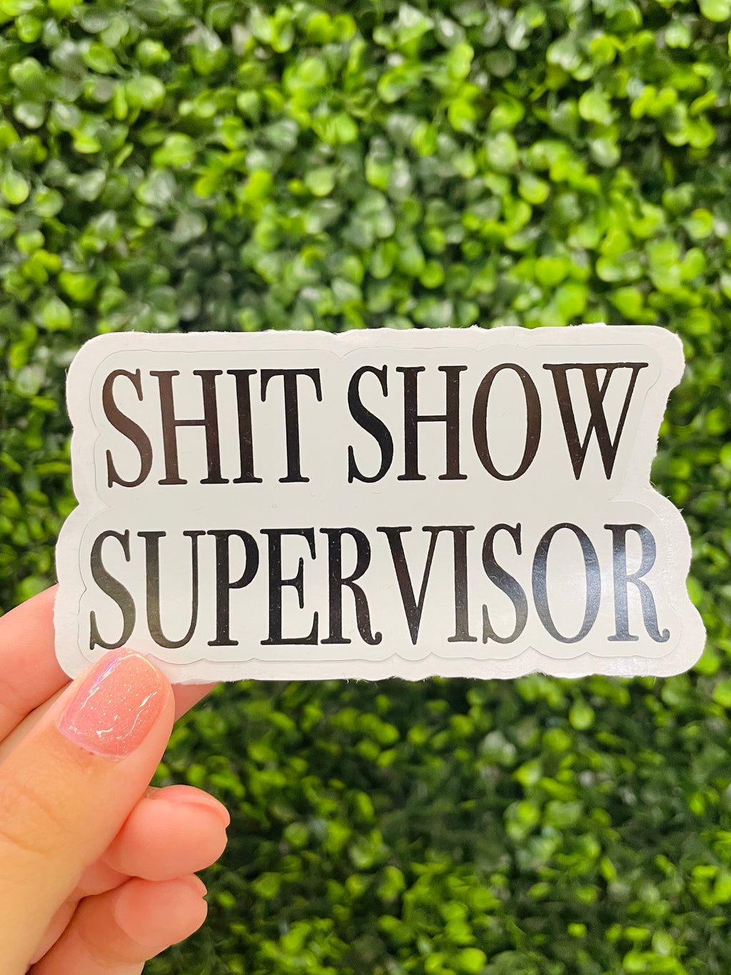 Take control of any situation—even a total "Shit Show"—with this humorous supervisor sticker! The perfect funny gift for your go-to person who manages the chaos, it's just what you need to make sure every mess gets cleaned up! It's a helpful reminder that you don't have to be the one to wrangle the mayhem.