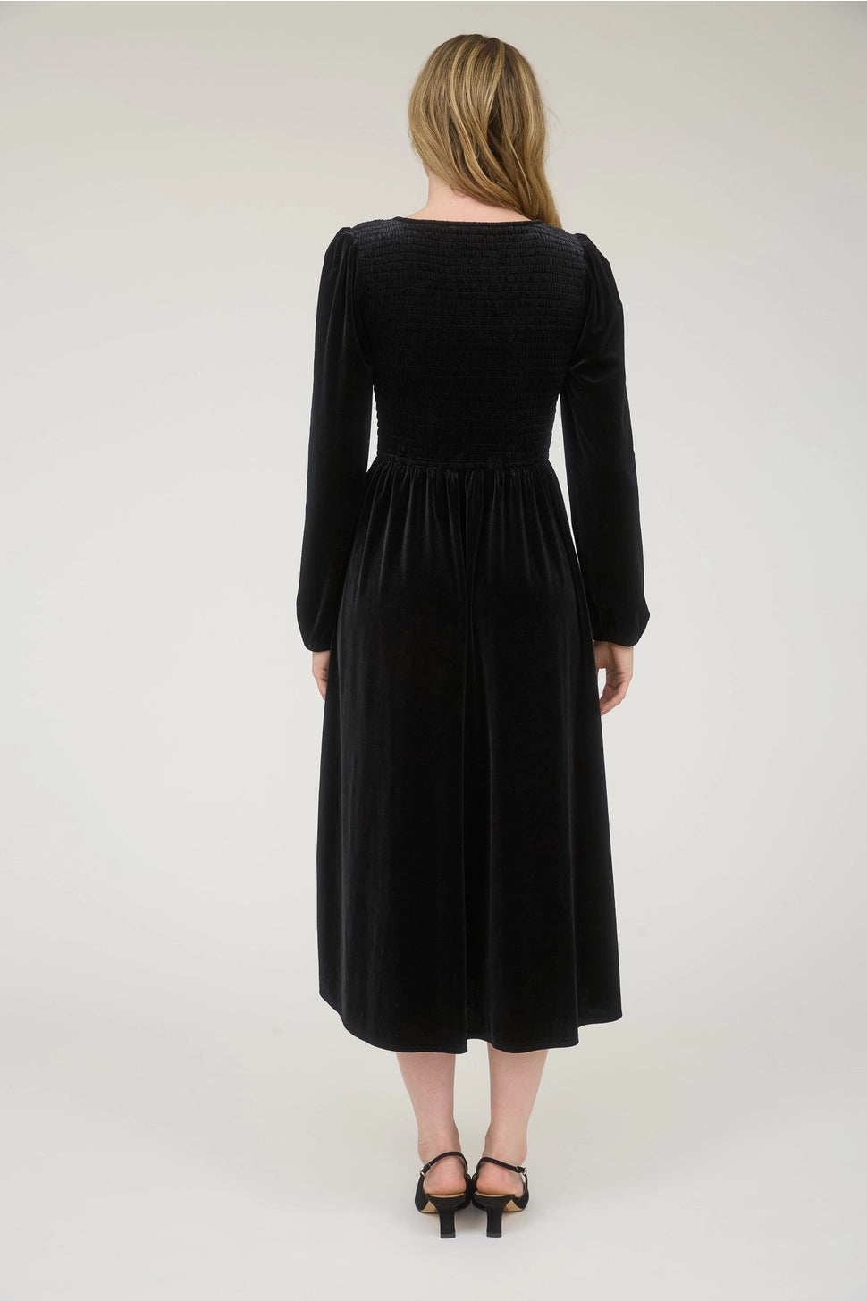 New Traditions Velvet Midi Dress