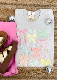 Pastel Bow Collage Graphic Tee (S-2XL)