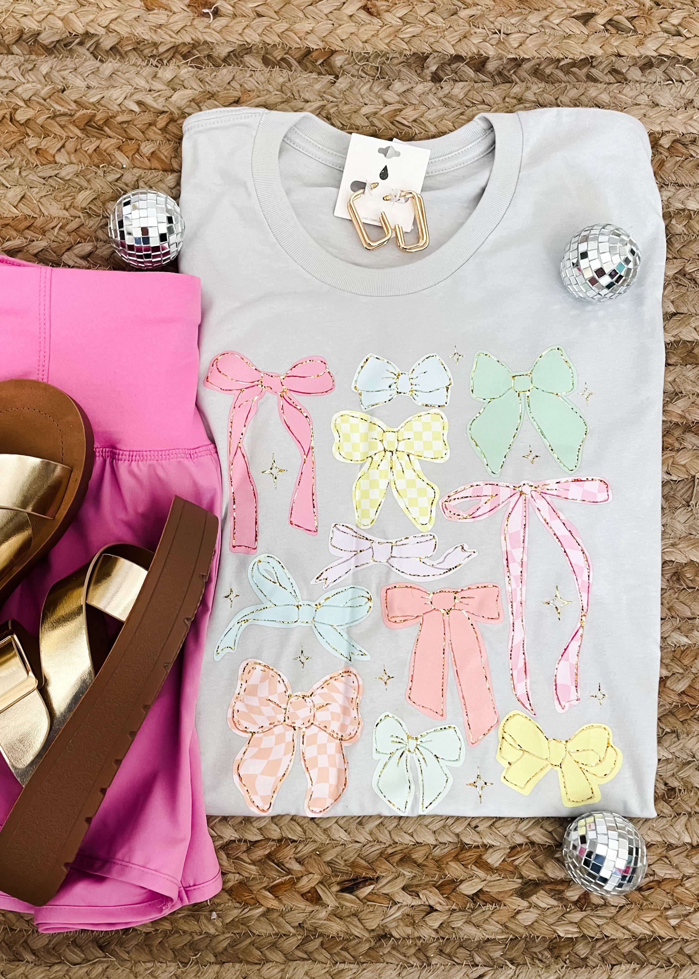 Pastel Bow Collage Graphic Tee (S-2XL)