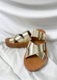 Find Your Pace Gold Sandals