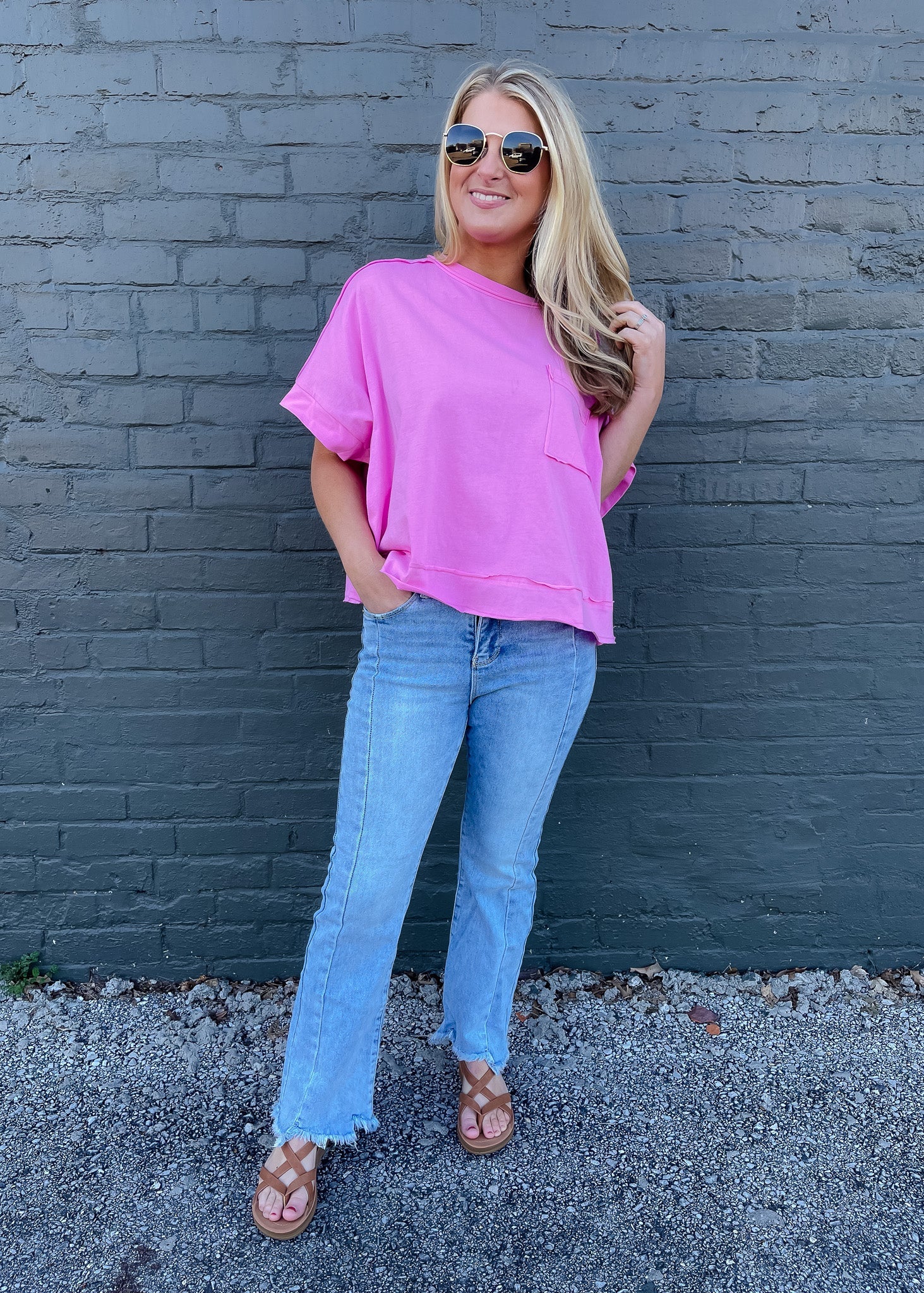 Somewhere Sunny Pocket Tee