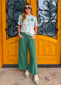 Sweet On You Green Linen Pants