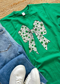 Shamrock Bow Graphic Tee (S-2XL)