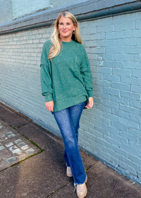 Keep Talking Oversized Fleece Pocket Sweater