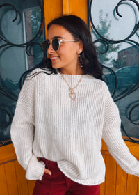 Stay With Me Mock Neck Knit Sweater