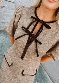 Higher Standards Tweed Mini Dress