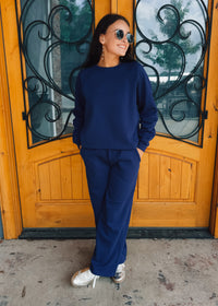 Extra Credit Fleece Long Sleeve Two Piece Set