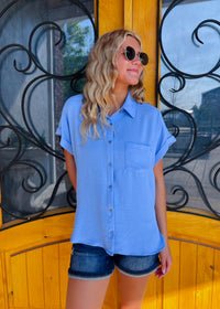 Pretty Poised Button Up Top (S-XL)