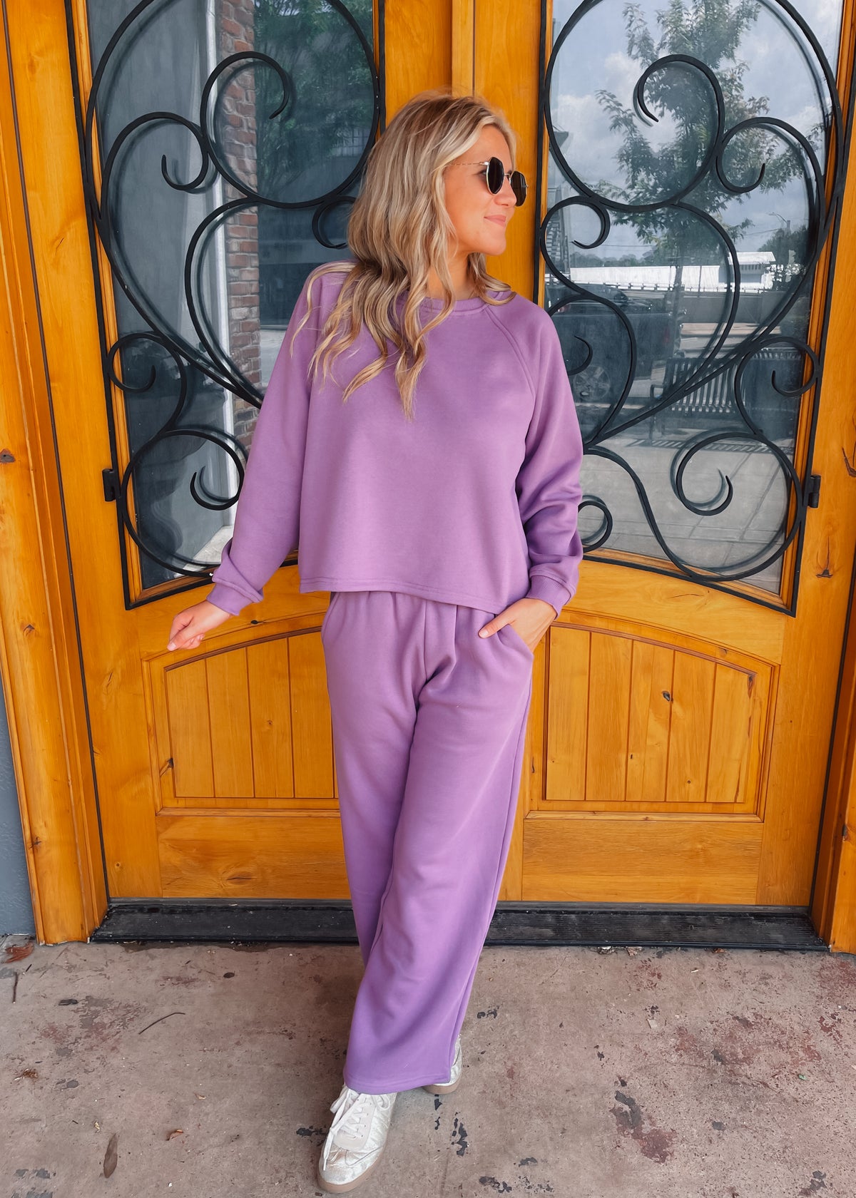 Extra Credit Fleece Long Sleeve Two Piece Set